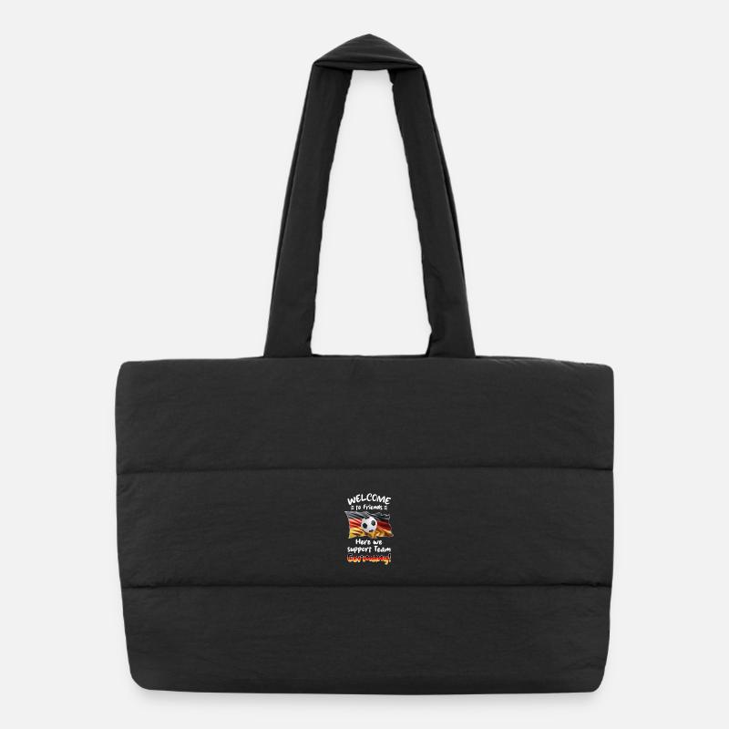Welcome friends - We support our team GER. Puffer Shopping Bag