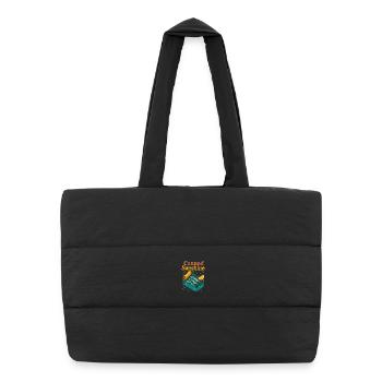 Canned Sunshine – Sardine Pop-Art Tea - Puffer Shopping Bag - black - Front