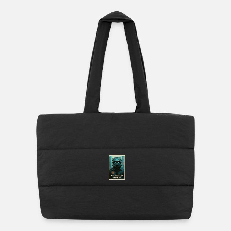 WE ARE THE ERROR - Puffer Shopping Bag - black