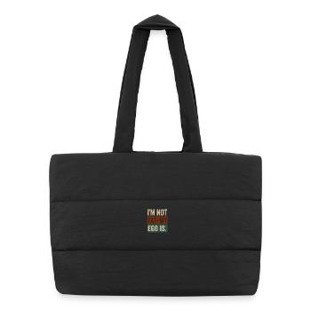 Expressive Bold Statement T-Shirt Design  - Puffer Shopping Bag - black - Front
