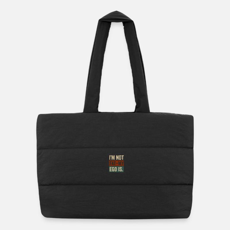 Expressive Bold Statement T-Shirt Design  Puffer Shopping Bag