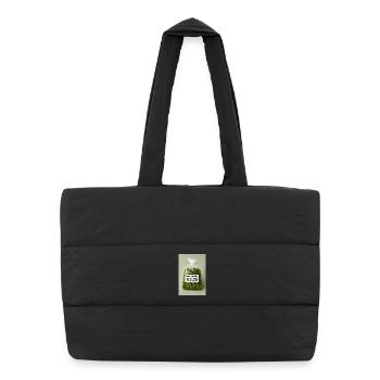 Computer chips price label - Puffer Shopping Bag - black - Front