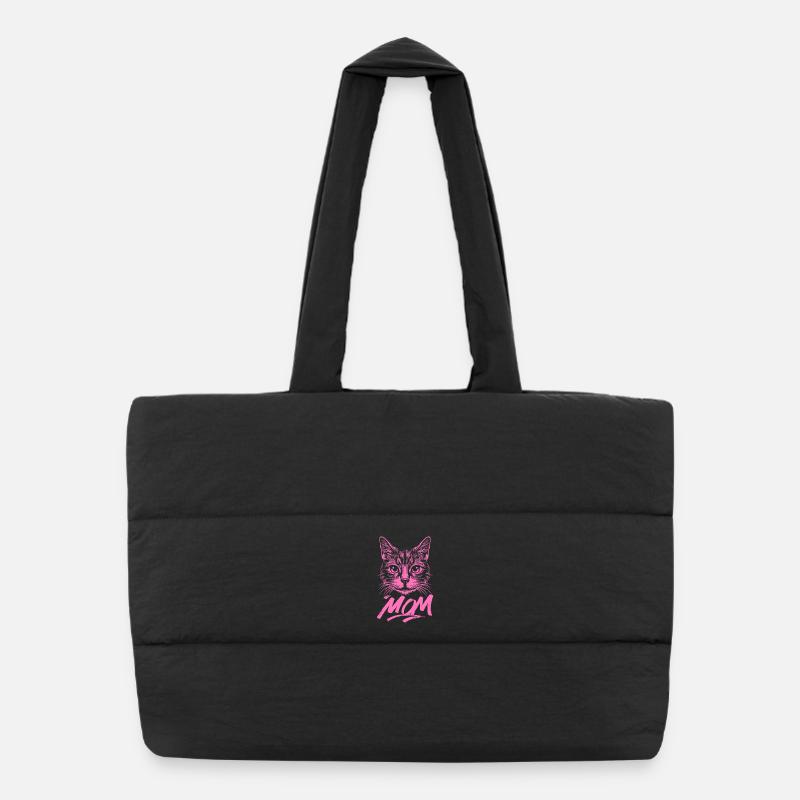 Cat Mom Pink Cat Kitten Cat Cat Mom Puffer Shopping Bag