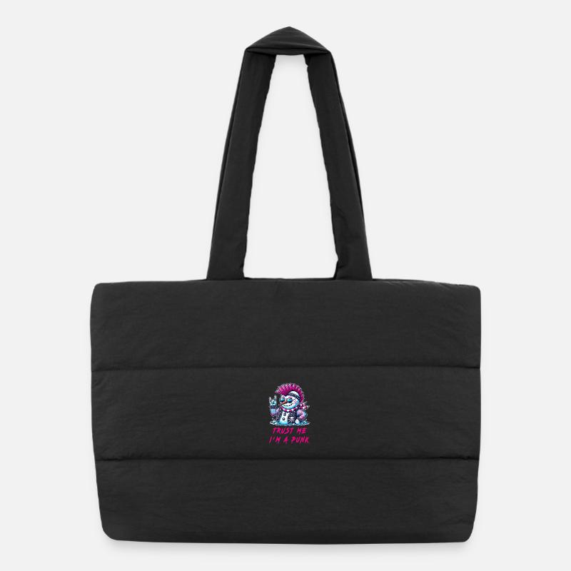 Punk Snowman – Trust Me Puffer Shopping Bag