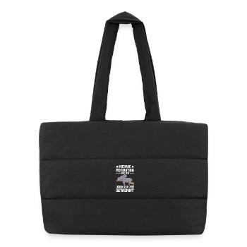 My motivation and I - currently separated - Puffer Shopping Bag - black - Front