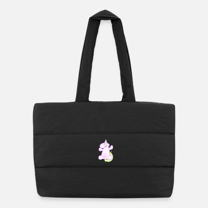 unicorn - Puffer Shopping Bag - black