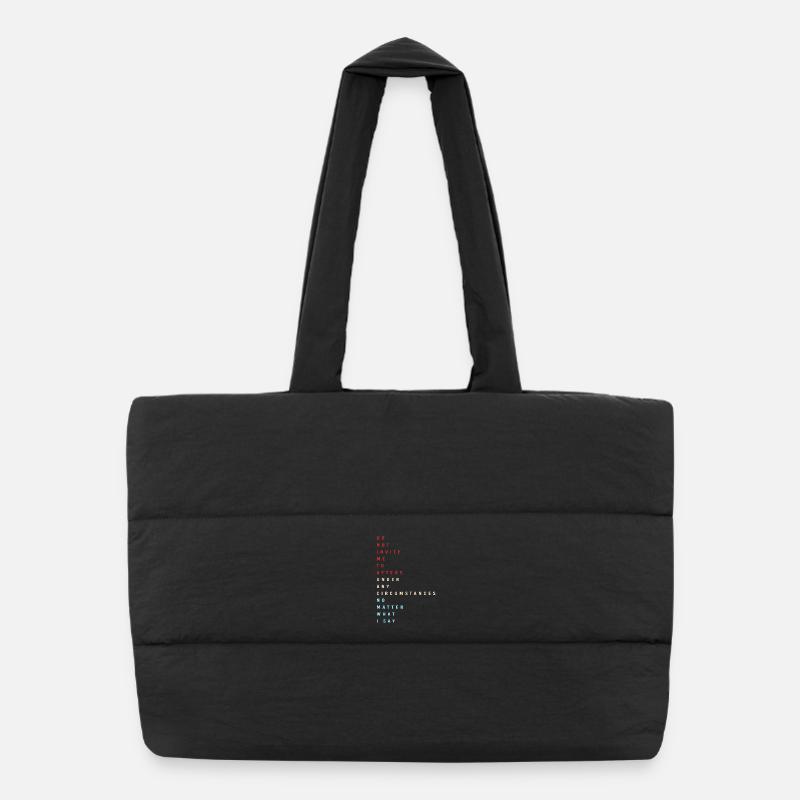 Techno House Electro Festival Hardstyle EDM - Puffer-Einkaufstasche - Schwarz