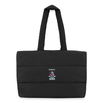 Baking Baker Baking Queen Baking Fairy Cake Cake - Puffer Shopping Bag - black - Front