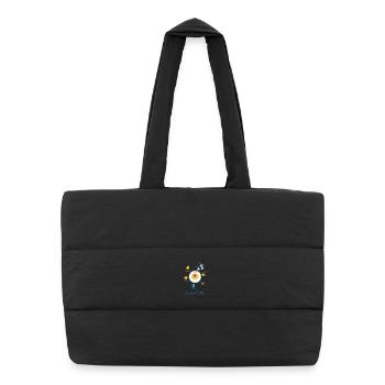 La Dolce Vita - Italian dictionary - Puffer Shopping Bag - black - Front