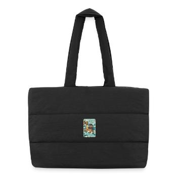 Last North Sea pub - Puffer Shopping Bag - black - Front