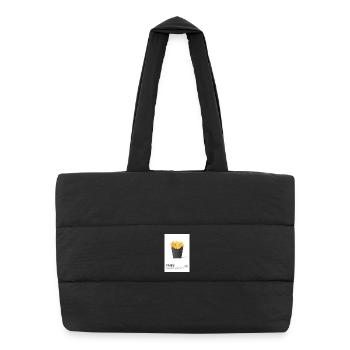 Fries Are The Answer – Modern Food Statement - Puffer Shopping Bag - black - Front