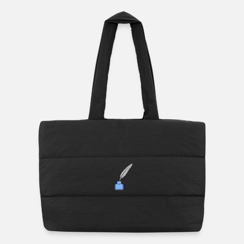 Icône d’encre de stylo Sac shopping matelassé