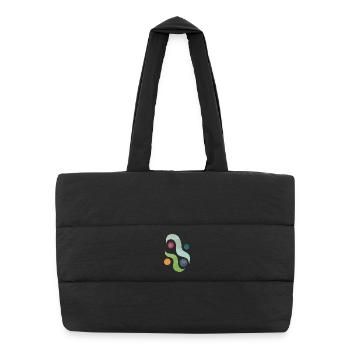 Yoga design_46 - Puffer Shopping Bag - black - Front