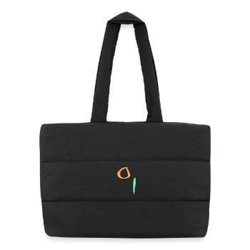 Minimal Abstract - Puffer Shopping Bag - black - Front