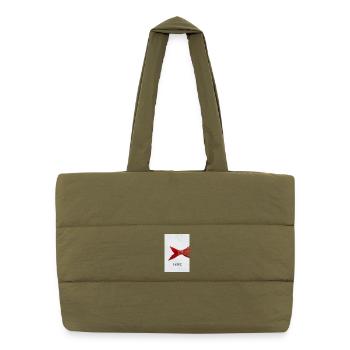 Snapped Fisch Minimal Design Modern - Puffer-Einkaufstasche - safari Green - Vorne