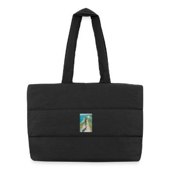 Coastal Crest Longboarder - Puffer Shopping Bag - black - Front