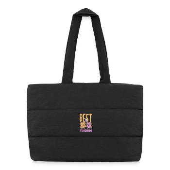 Look Partner Beurre de Cacahuète & Confiture Design - Sac shopping matelassé - noir - Devant