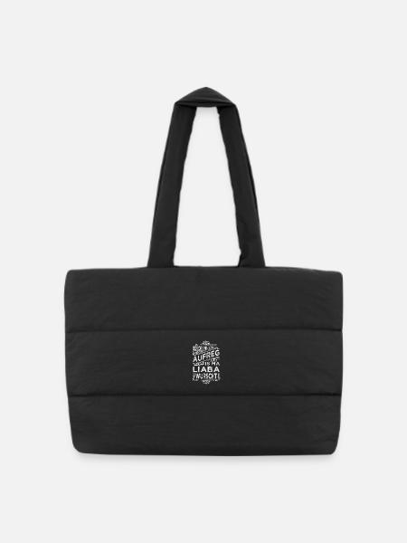 BEVOR I MI AUFREG... - Gesteppte Shopping Bag - Schwarz