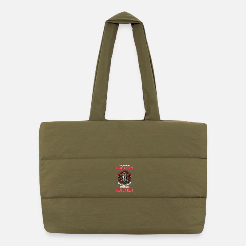 fire Department Puffer Shopping Bag