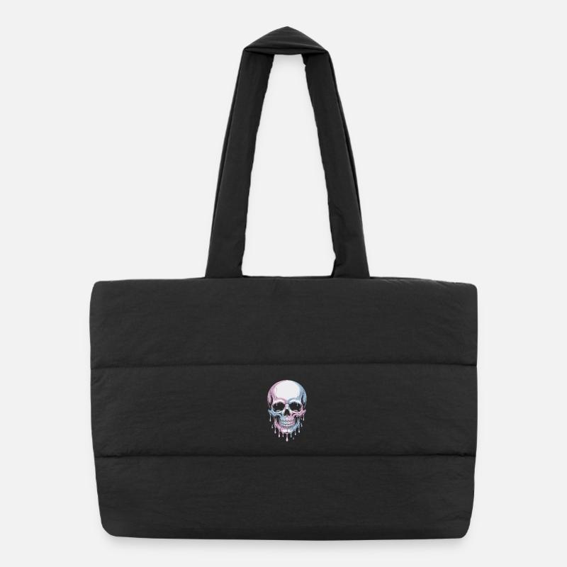 Kawaii Pastel Goth Crâne Sac shopping matelassé
