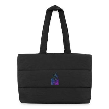 City Beats – Urban Sound - Puffer Shopping Bag - black - Front