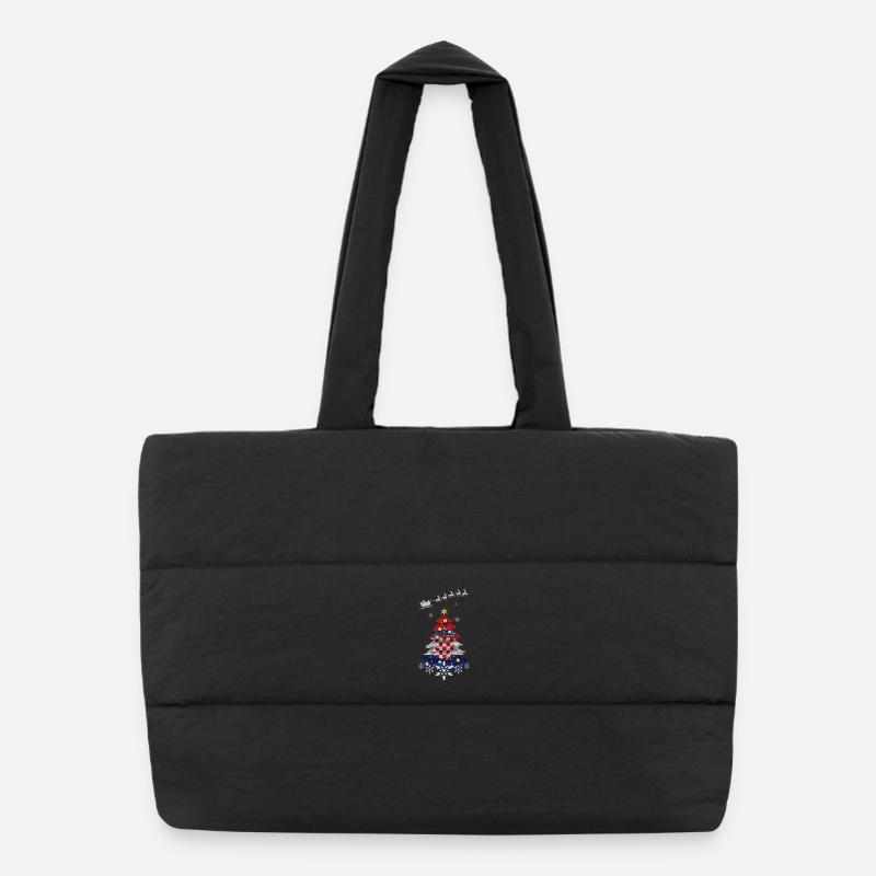 Sapin de Noël avec drapeau de la Croatie Sac shopping matelassé