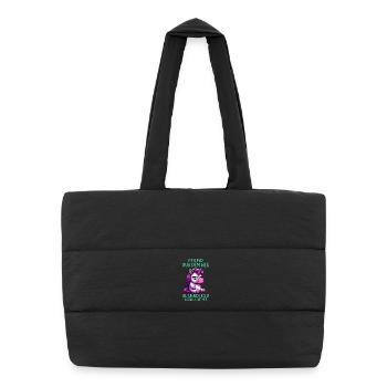 Get out of my way, you unnecessary social contact - Puffer Shopping Bag - black - Front