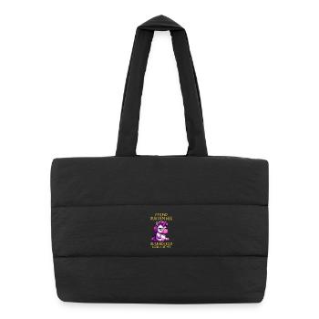 Get out of my way, you unnecessary social contact - Puffer Shopping Bag - black - Front