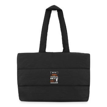 Best Netball Coach Netball Trainer Training - Puffer Shopping Bag - black - Front