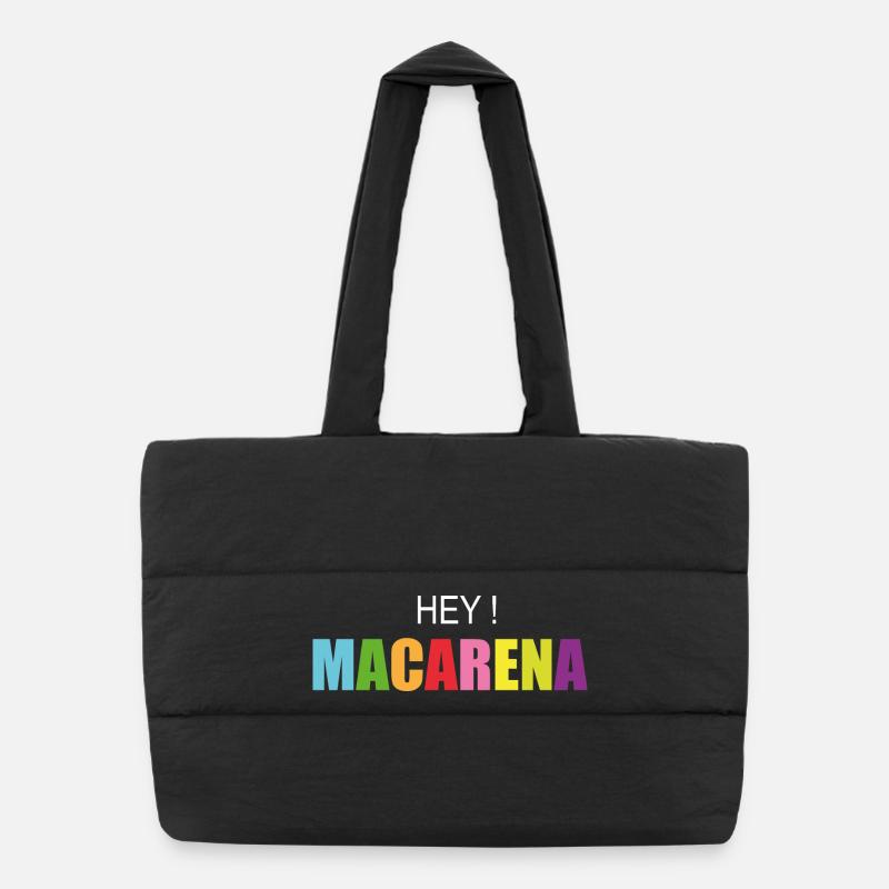 hey macarena - Sac shopping matelassé - noir
