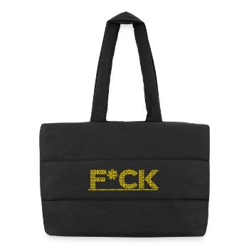 keep calm - Puffer-Einkaufstasche - Schwarz - Vorne