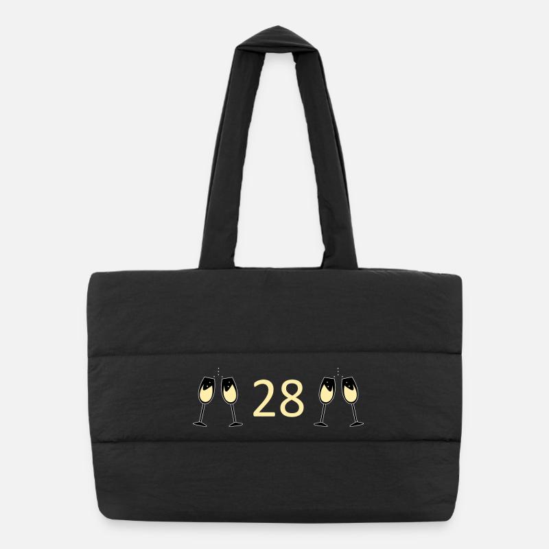 28e anniversaire 28 ans 28 ans numéro 28 Sac shopping matelassé