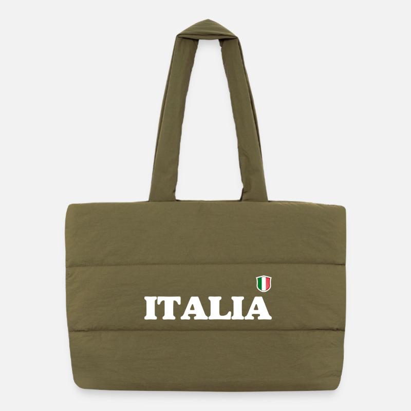 Italia Crest Typographie Vintage Sac shopping matelassé