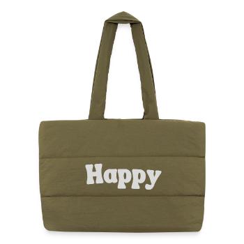 Happy - Puffer Shopping Bag - safari green - Front