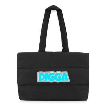 Digga - Allemagne du Nord, effrontée et culte depuis longtemps. - Sac shopping matelassé - noir - Devant