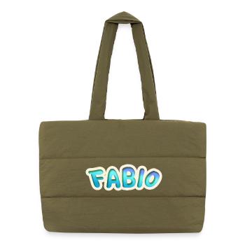 Fabio en tant que métier - Sac shopping matelassé - safari green - Devant
