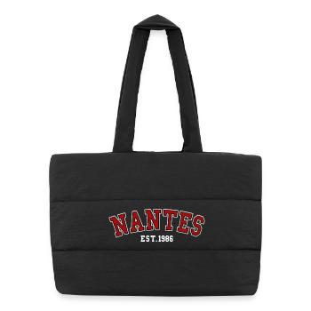 Nantes fondée en 1986 - Sac shopping matelassé - noir - Devant