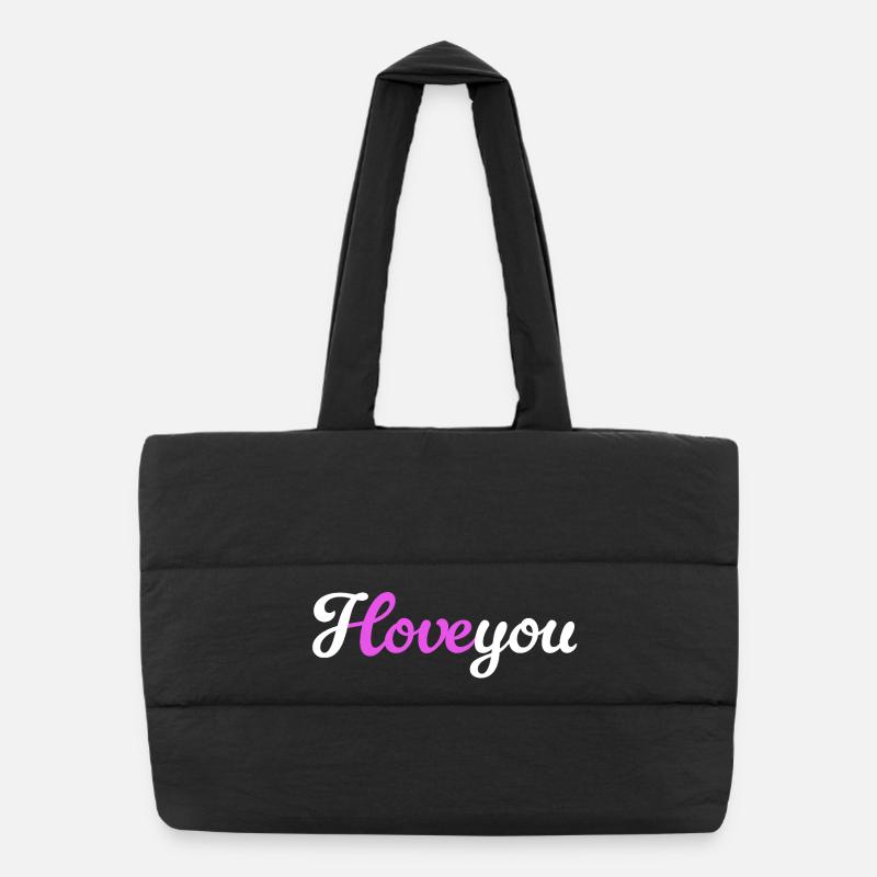 I love you Love Love Declaration Love Wedding Puffer Shopping Bag