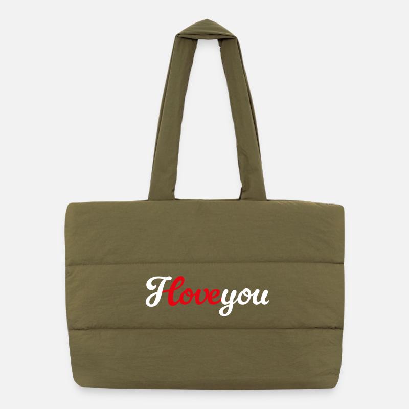 Je t’aime. Mariage en mariage avec amour. Demande en mariage Sac shopping matelassé