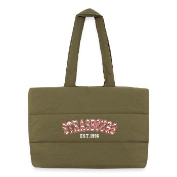 Strasbourg Est. 1996 - Puffer Shopping Bag - safari green - Front
