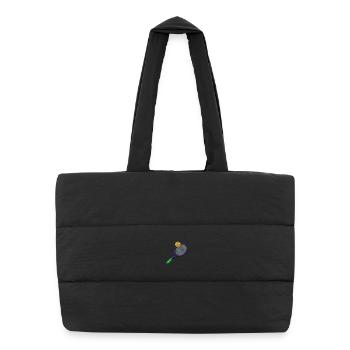 Tennis racket - Puffer Shopping Bag - black - Front