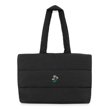 Pâquerette - Sac shopping matelassé - noir - Devant
