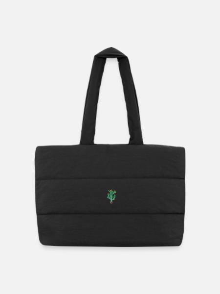 Cactus 1 - Puffer Shopping Bag - black