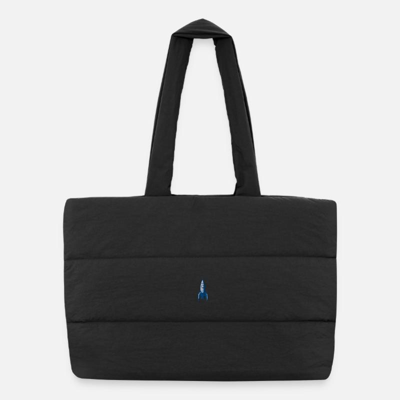 Fusée - Sac shopping matelassé - noir