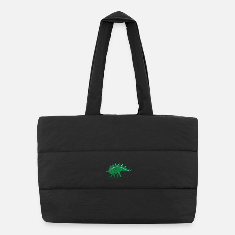 Stegosaurus embroidered Puffer Shopping Bag
