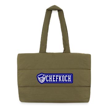 Chef Chef's Hat - Puffer Shopping Bag - safari green - Front