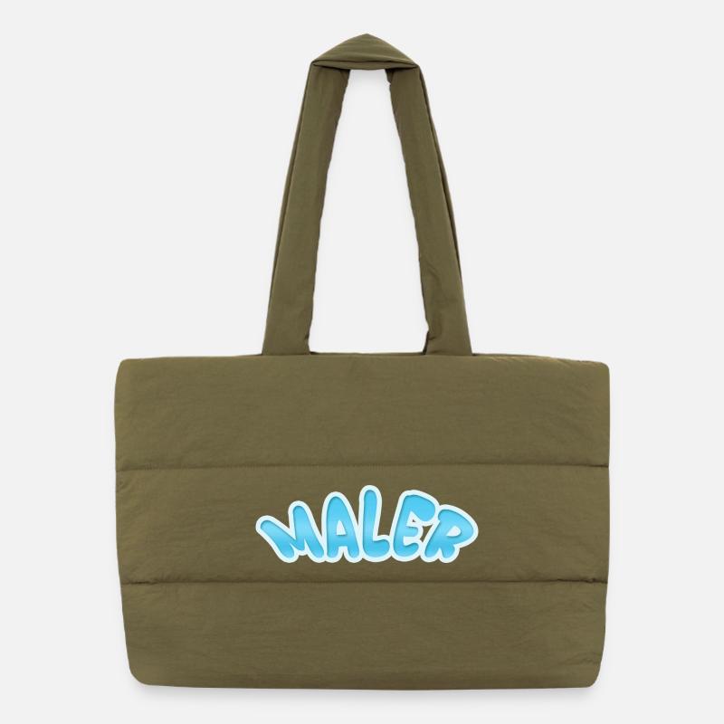 Design bleu style bulle WALER Sac shopping matelassé