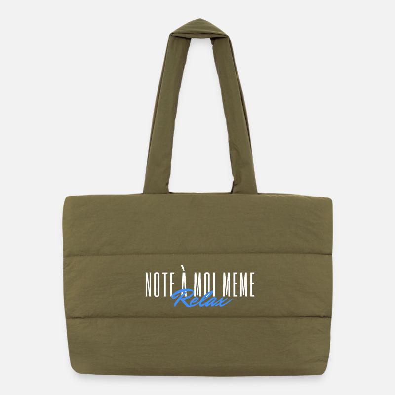 Note to myself Relax Puffer Shopping Bag