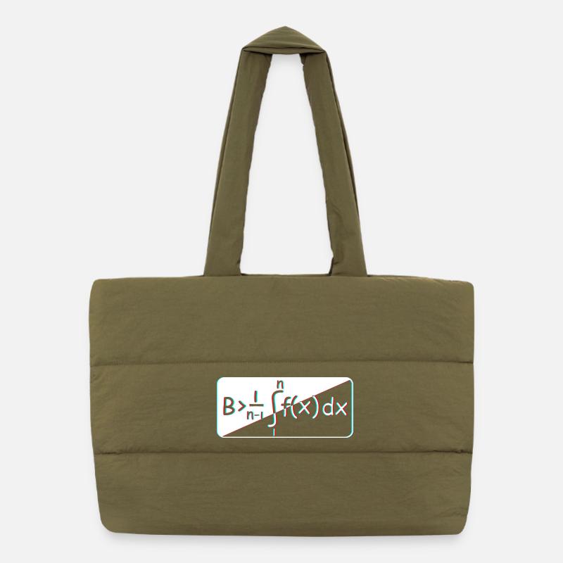 Mathematician Math Mathematical Mathematics Puffer Shopping Bag