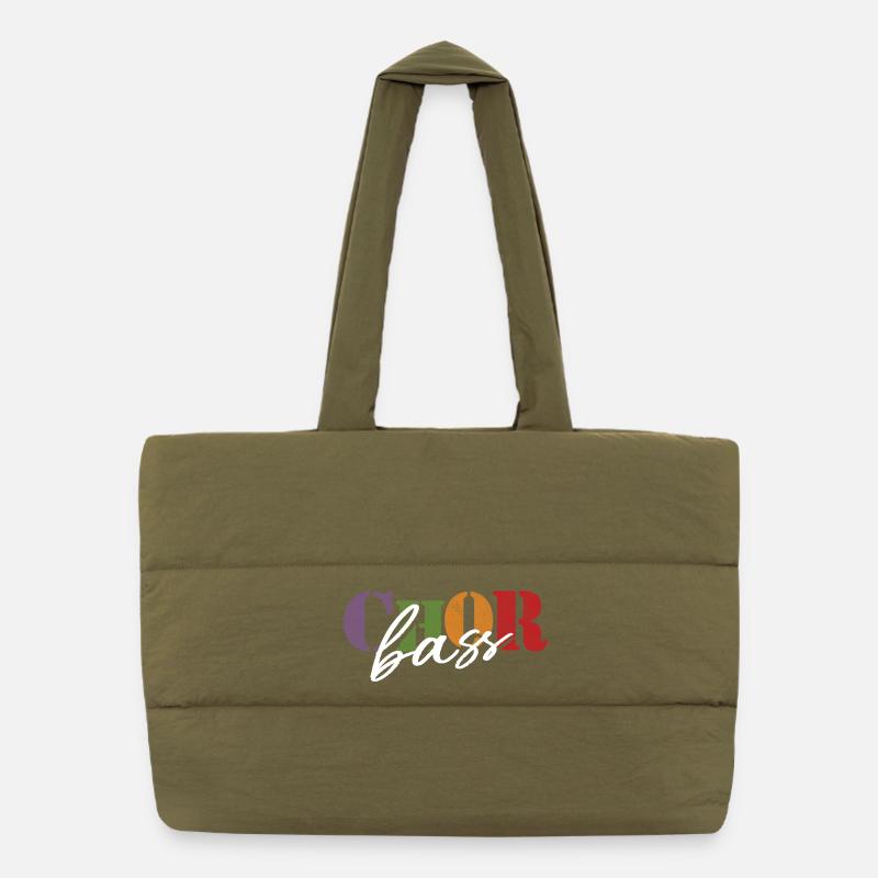Chor Bass - Puffer-Einkaufstasche - safari Green